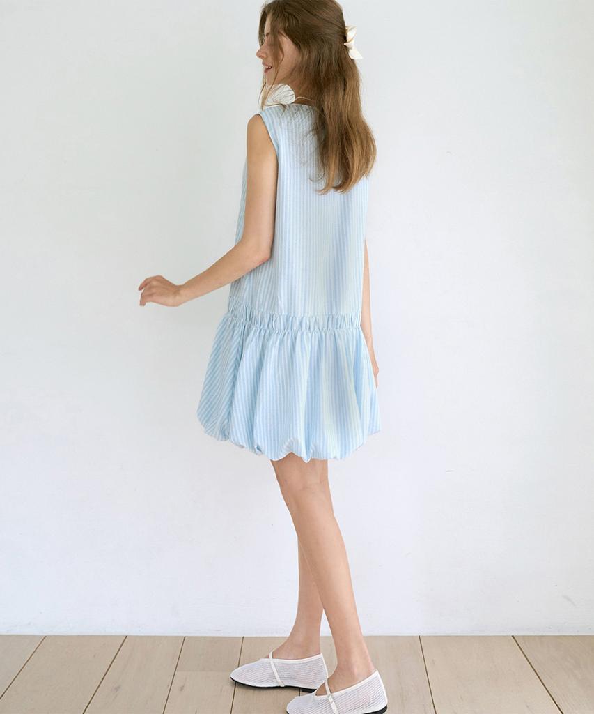 Slow Lolly Pumpkin Puff Stripe Dress