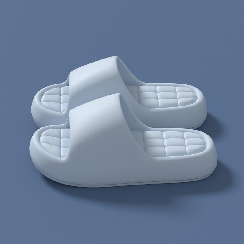 Простые классные тапочки из ЭВА для летних женщин дома, с толстой подошвой и ощущением наступания на фекалии, подходят для домашнего использования, мягкие подошвы, ванная комната