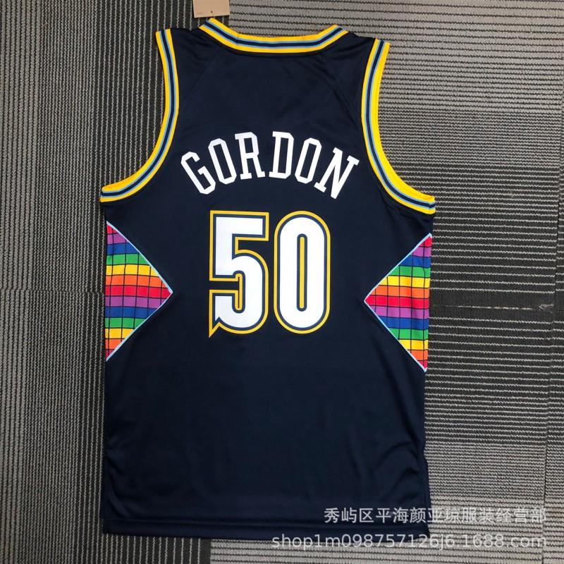 Custom Heat Pressed Basketball Jersey Denver Nuggets 15 Jokic 50 Gordon 1 Porter Mens Performance Sport Shirt