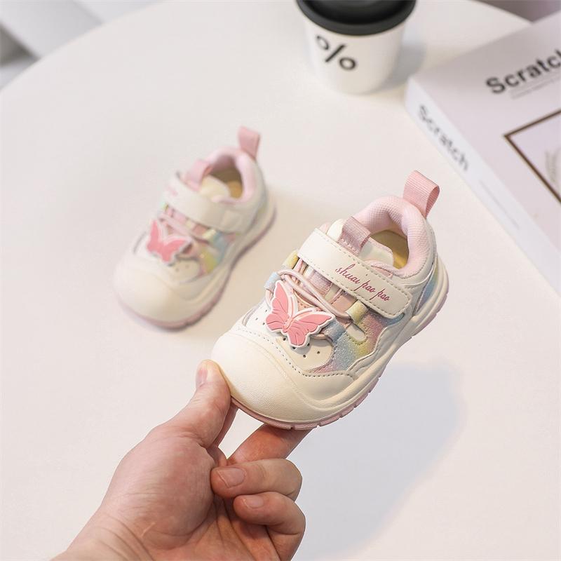Baby Girls Boys Casual Shoes Spring Autumn Children Sneakers Cartoon Kids Outdoor Shoes Non-slip Soft Sole Infant Toddler Shoes