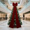 Christmas Bow Decoration Velvet Tree Topper Bow for Christmas Tree Wreath Home Room Wall Backdrop Decor