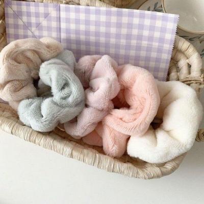 Mno Мягкие женские зимние аксессуары для волос Норковая массивная повязка Скранчи Аксессуар Заколка Заколка для волос