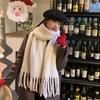 New Year of the Dragon Chinese red scarf women's winter atmosphere knitted wool scarf warm New Year's gift