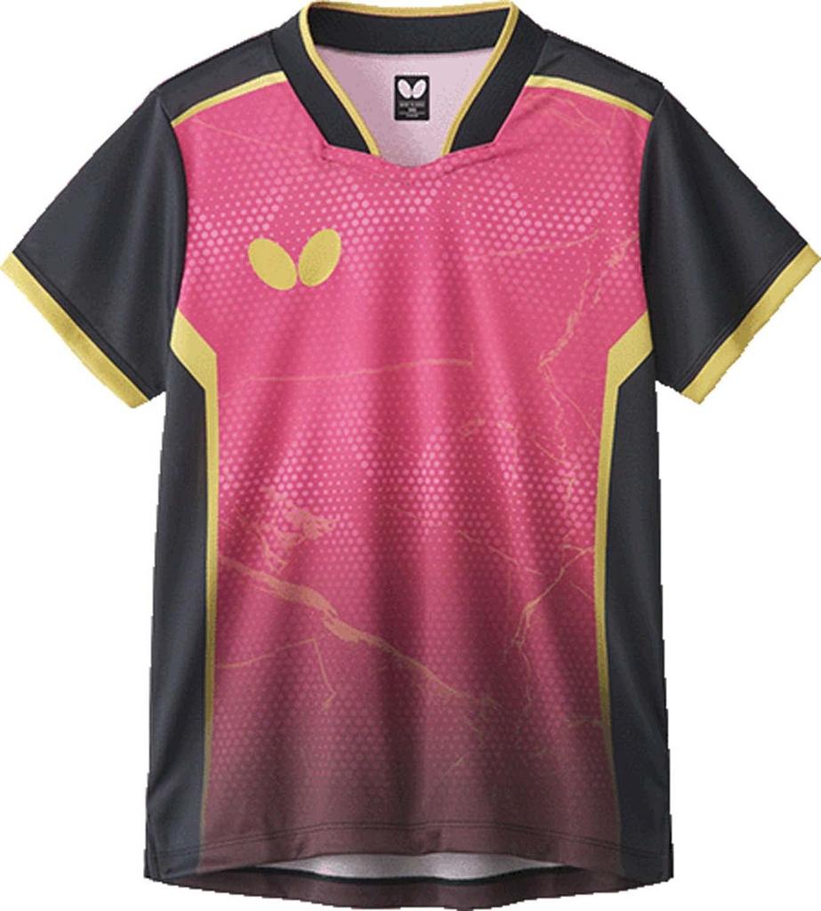 Butterfly Table Tennis Junior Game Elistar Junior Table Tennis Rose 130 46290 Shirt, 10, J.T.T.A (Japan Association) Approved, Unisex, (016)