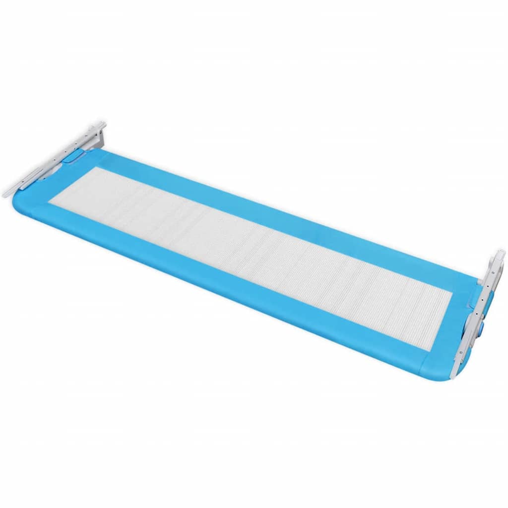 Toddler Bed Safety Rail 2 pcs Blue 150 x 42 cm