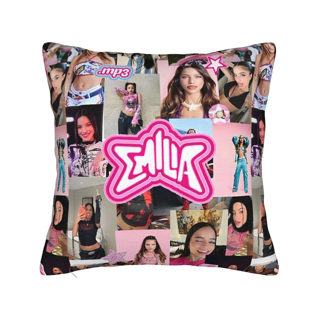 Emilia Music Square Pillow Covers Polyester Home Cushion Cover Cool Decor Pillow Cover 4545