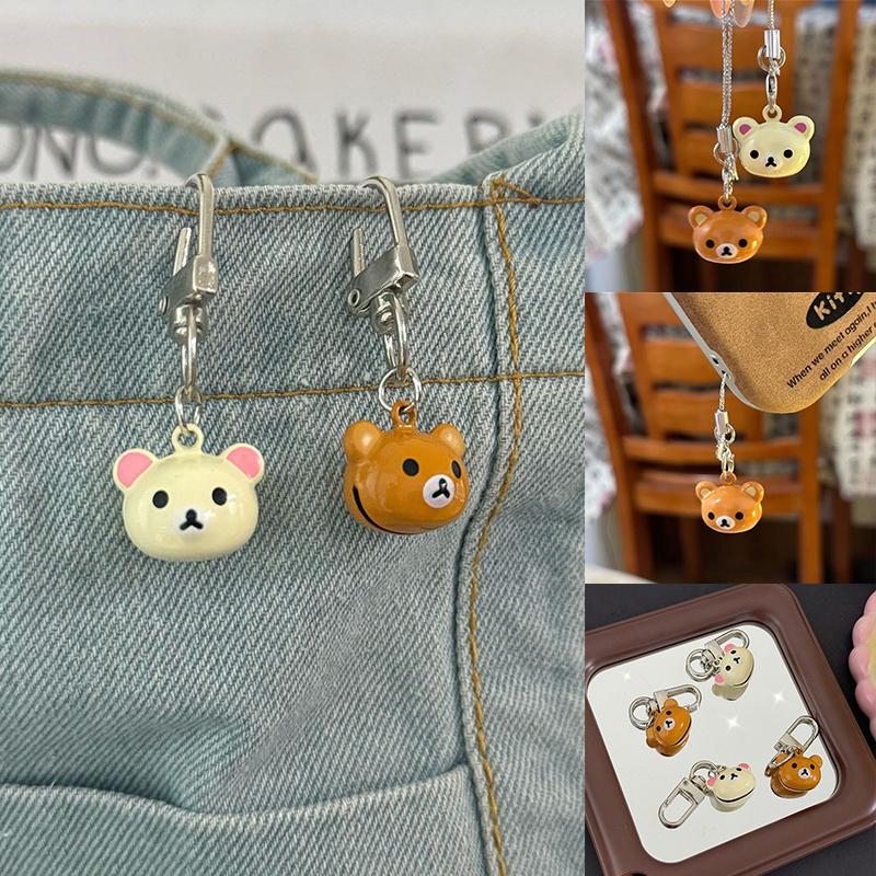Kawaii Rilakkuma Keychain Japanese Anime Cartoon Pendant Simplicity Bag Mobile Phone Decoration Couple Accessories