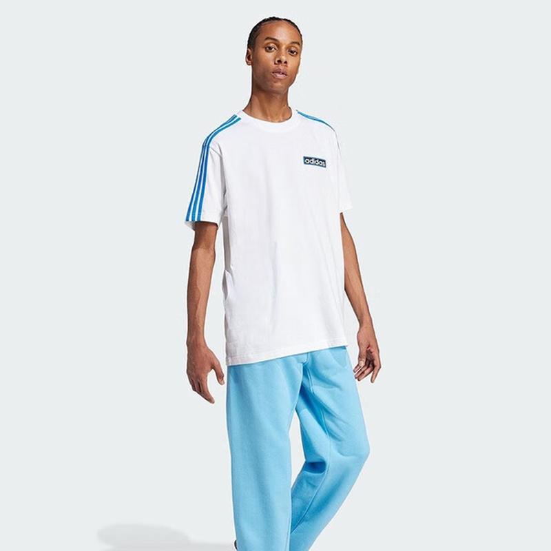 adidas Футболка Adicolor Adibreak черная/синяя птица мужская уличная одежда IV5351