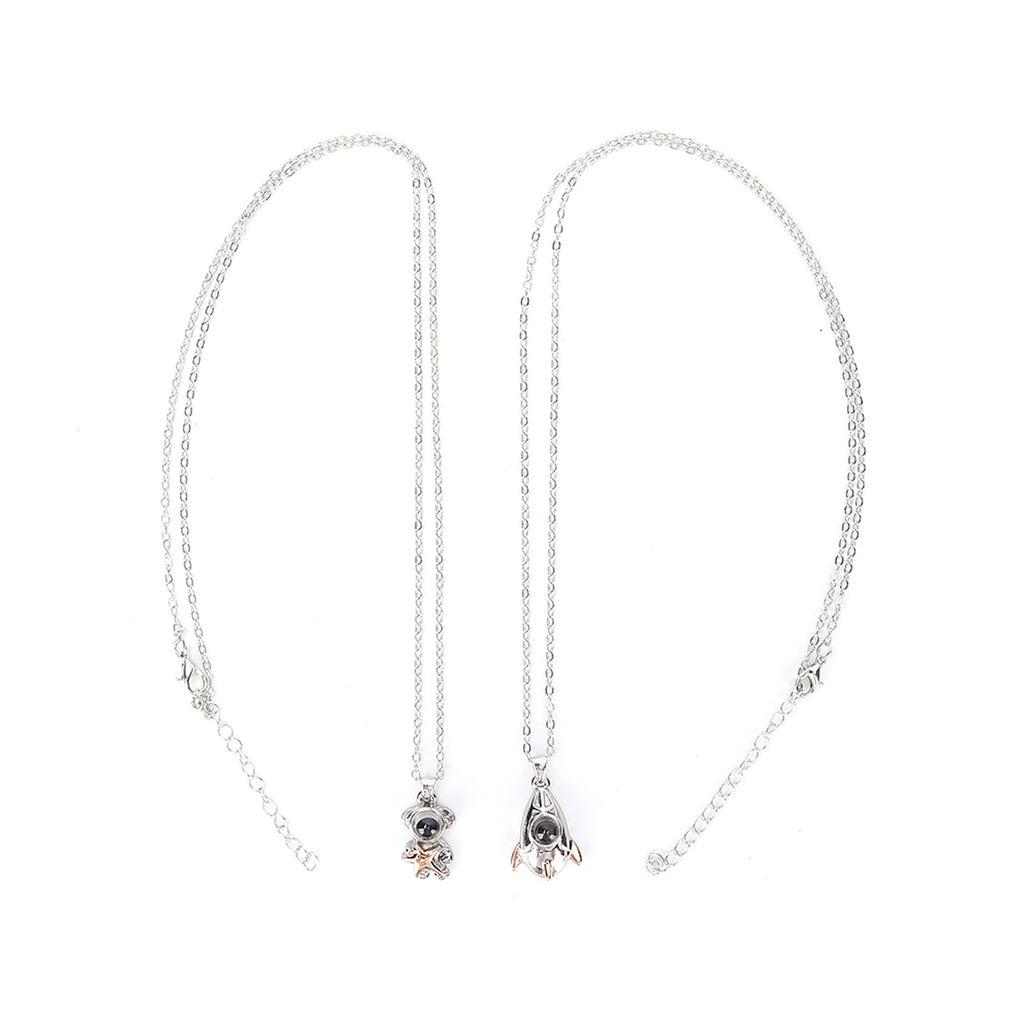 2 шт. Ожерелье для пары астронавтов, Вечеринка, Сплав, Простое, Модное, Элегантное ожерелье, Ювелирный аксессуар, Подарок