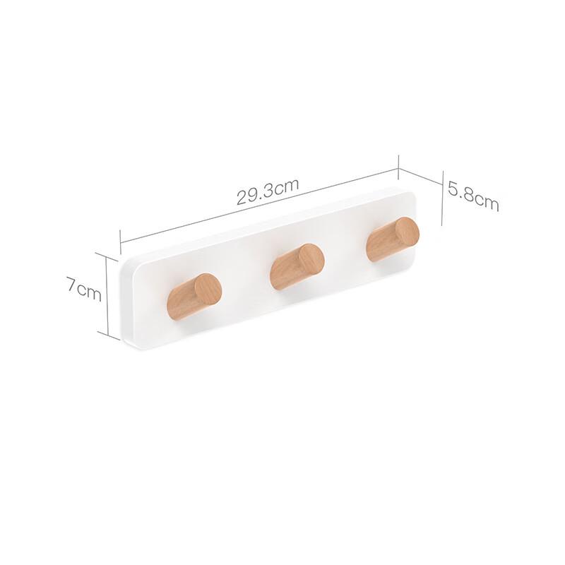 Solid Wood No-Drill Entryway Coat Rack