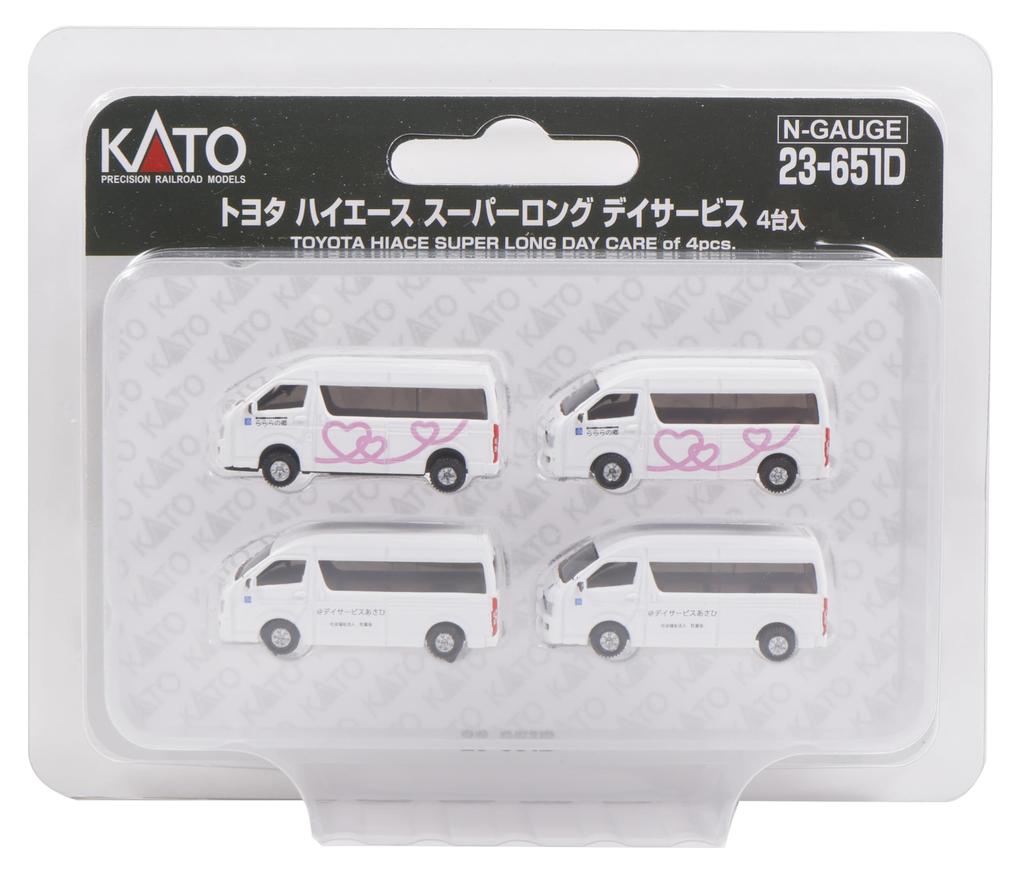 KATO N Gauge Toyota Hiace Super Long Day Service 4 Pieces Diorama Supplies 23-651D