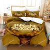 3D-печатный комплект постельного белья Imagine Dragons для мальчишеской спальни, размер Queen King, пододеяльник, наволочка