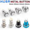 8 10 12 16 19 22mm high head small Waterproof Metal Push Button Switch LED Light Self-locking/Self-reset 3/6/12/24V Switches4