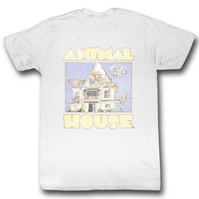 Animal House Cartoon White Adult T-Shirt