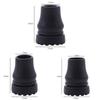 2pcs Black Crutch Cane Bottom Pads Anti-Skid Trekking Pole Bottom Cover  Hiking