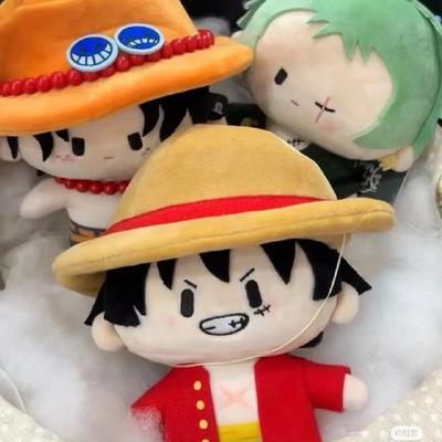 15 см One Piece аниме плюшевая игрушка милая Q версия Эйс Луффи Зоро обратно в школу мягкая плюшевая фигурка аниме периферийная кукла подарки