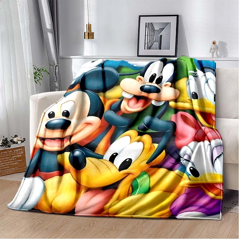 Mickey Mouse and Donald Duck Print Queen Size Blanket,Super Soft Bed Blanket,Lightweight Fuzzy Cozy for All Seasons,Holiday Gift