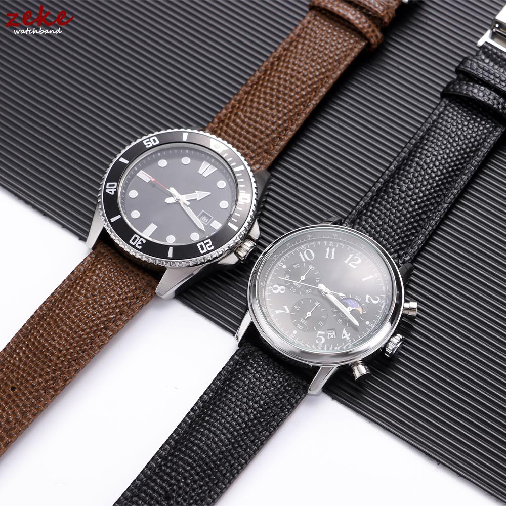 Натуральная Коровья Кожа Ремешки для Часов 14/15/16/18/19/20/21/22 мм Кожаный Ремешок с Рисунком Ящерицы Браслет для Часов Бабочка Застежка Ремешок для Запястья Пояс