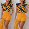 Женский летний костюм, сексуальный пояс, стиль OL, женский летний костюм с узкой талией, женский летний костюм, рубашка, шорты, костюм, женская одежда