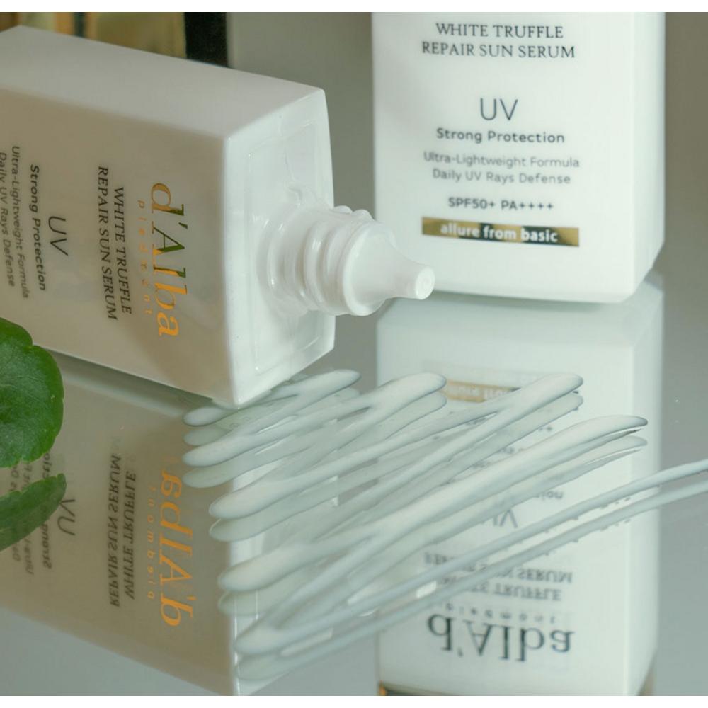 d'Alba White Truffle Repair Sun Serum SPF50+ PA++++ 35 мл x 2 шт + Serum Cleanser 15 мл набор