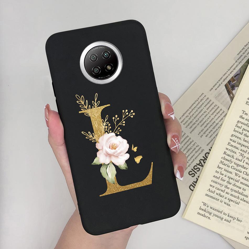 Flower Letters For Xiaomi Redmi Note 9T 5G Case Cover Soft Silicone Bumper Protective Phone Cases For Redmi Note9T 9 T Fundas