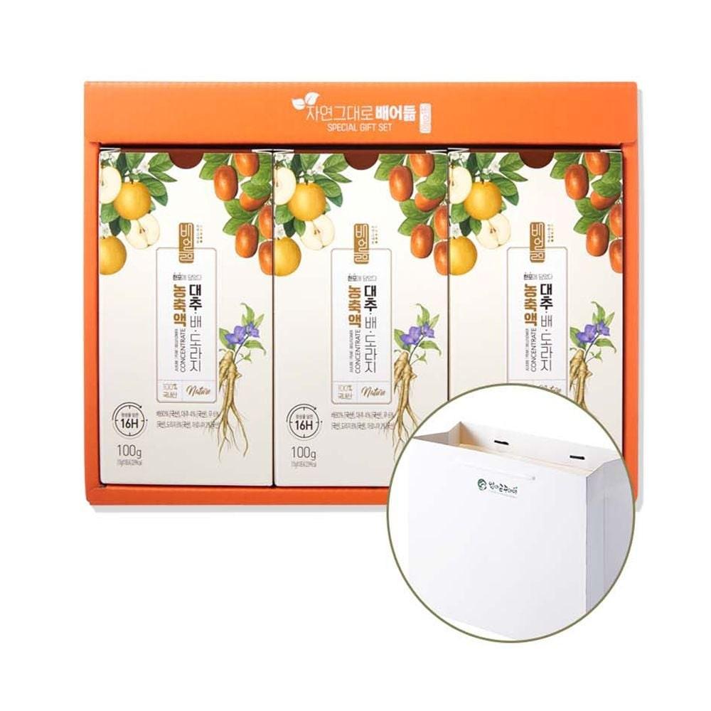 Jujube, Pear, and Balloon Flower Root Concentrate (Stick) 10g x 60 Packets Gift Set 1 pcs