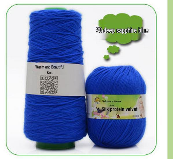 Детская пряжа из хлопка с протеином шелка для вязания и вязания крючком шарфа