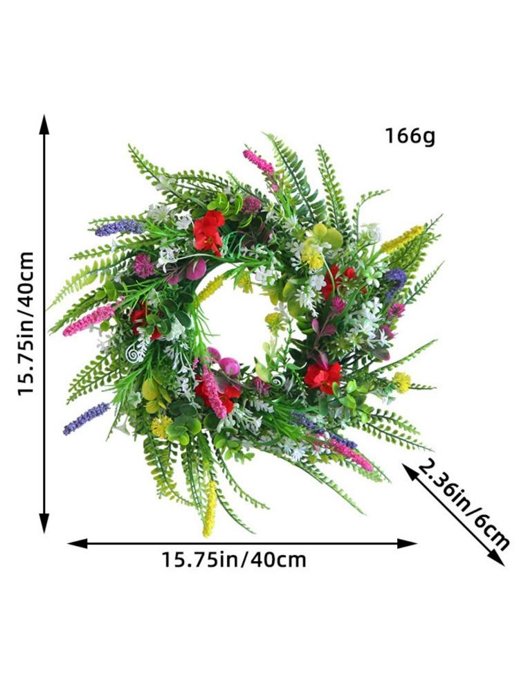 1 шт. летний венок для входной двери, летние весенние украшения, венок из полевых цветов лаванды для дома, крыльца, наружного вечернего окна