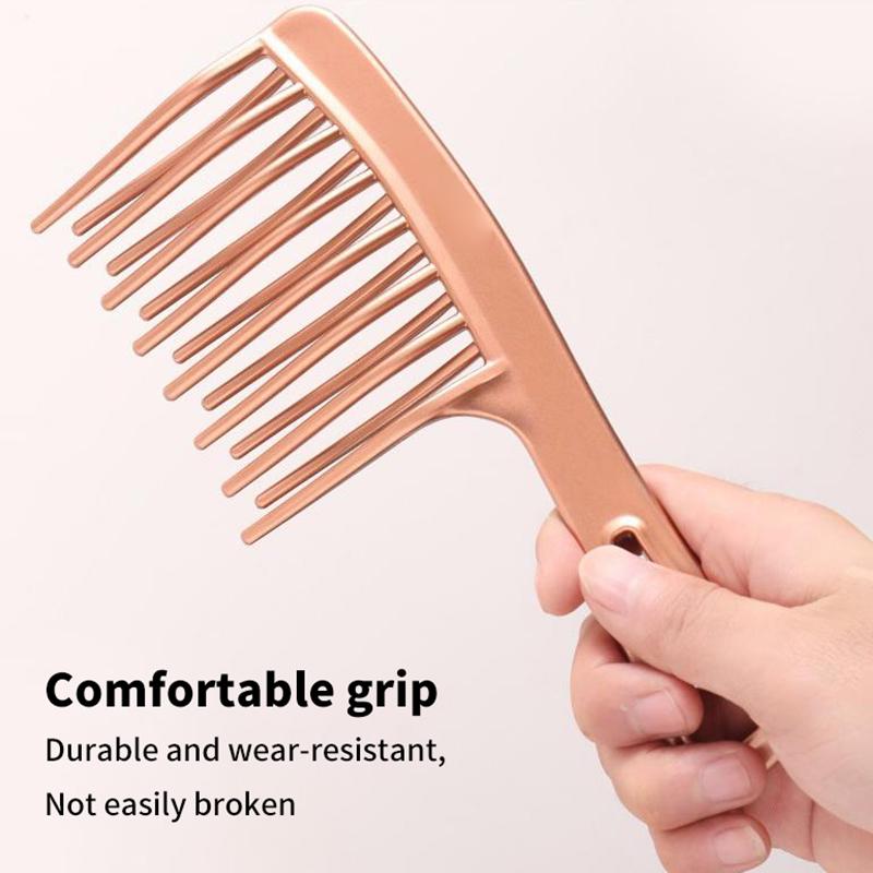 Double Row Large Toothed Comb Wide Toothed Comb Curved Comb Fluffy Comb Hairdressing Comb For Comb Long And Curly Hair