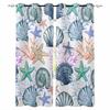 Ocean Summer Shell Starfish Coral Watercolor Blackout Curtains For Living Room Bedroom Window Treatment Drapes Home Decor