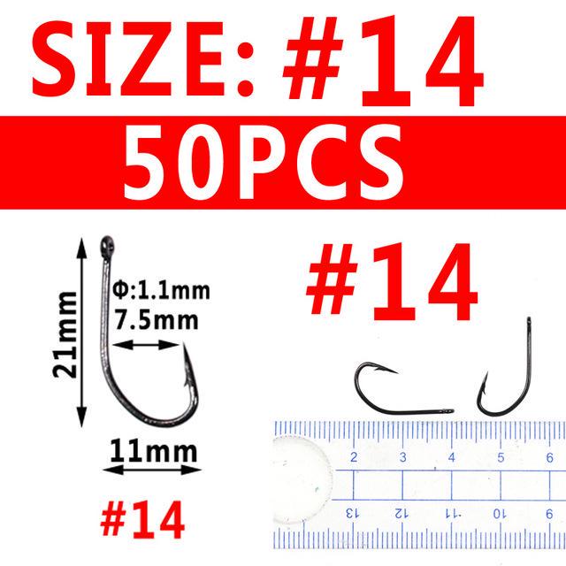 Стальные крючки для рыбалки, 50 шт