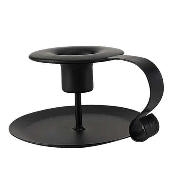 2 шт. Железный подсвечник для конических свечей с ручкой, винтажный металлический подсвечник для дома, гостиной