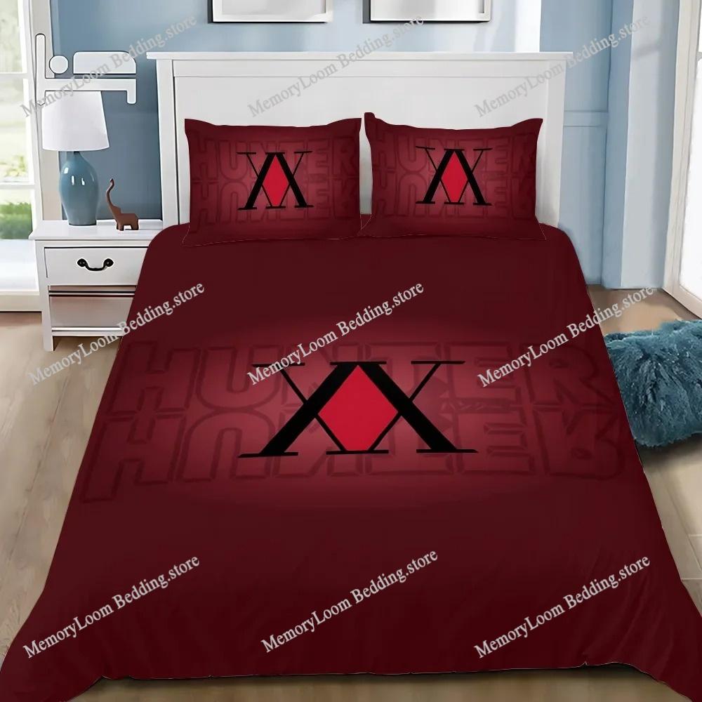 Домашний текстиль Мультфильмы Забавный Hunter x Hunter Пододеяльник Наволочка Комплект постельного белья для мальчика/девочки Размер King/Queen/Twin Мягкий полиэстер