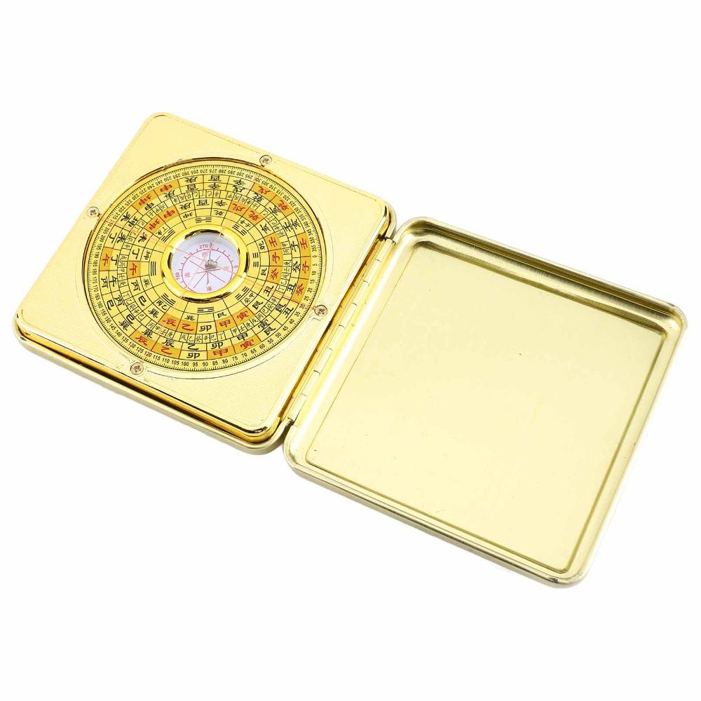 Flip Cover Compass Alloy Feng Shui Compass Collectible Geomancy Tool Personal Carry