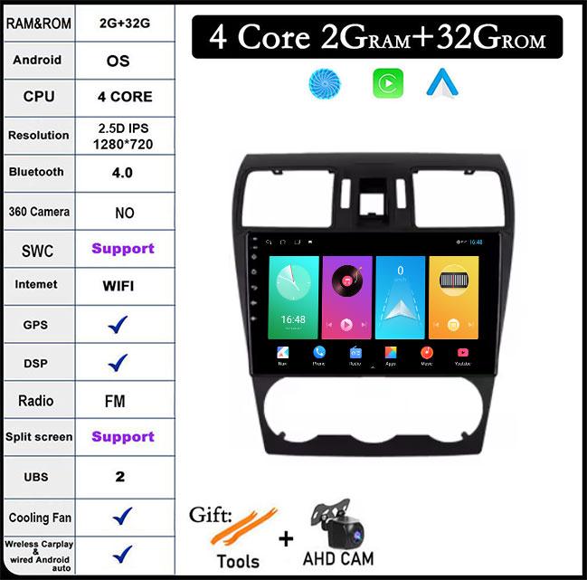 9 дюймов для Subaru Forester 4 SJ XV WRX 2012-2015 DSP Android 14 автомобильный радиоприемник мультимедиа видеоплеер навигация стерео GPS монитор