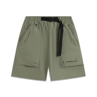 Li Ning CF Su Водоотталкивающие Однотонные Быстросохнущие Спортивные Шорты Мужские шорты Чайно-зеленый AKSV241-3