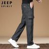 JEEP SPIRIT Men's Loose Straight Workwear Casual Warm Pants