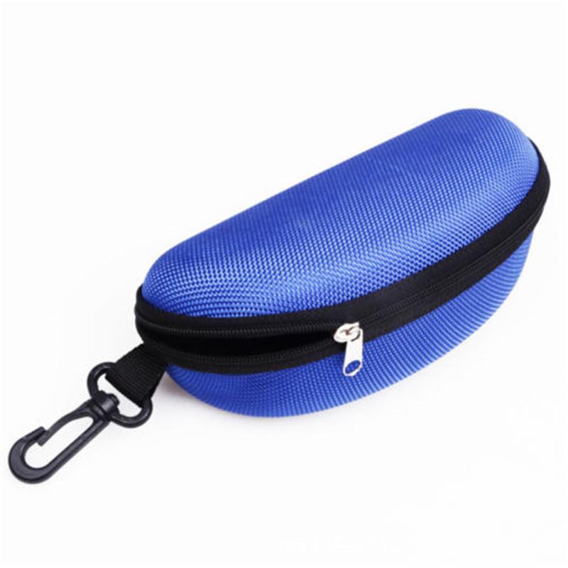 Fashion Classic Portable Zipper Eye Sunglasses Glasses Box Case Clam Shell Protector Hard Pouch