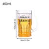 450ml Double Layer Funny Beer Mug  Fake Model Beer Stein Decoration  Leakproof Freeze-proof Drinking Cup For Coffee Cocktail