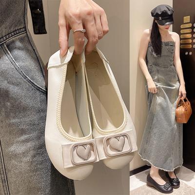 Модная женская обувь слипоны, повседневные женские кроссовки, балетки, круглый носок, с мелким вырезом, модные слипоны для платья, новые летние удобные 2025 Lei