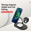Magnetic Wireless Charger Stand for IPhone 15/14/13 Pro Max for Apple Watch Ultra/SE/9 for AirPods Pro 3-in-1 Charging Station