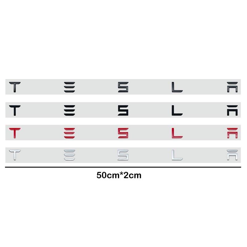 bpyqc0 for Car trunk logo replacement English letter logo sticker replacement For Tesla model 3 model X model S/Y