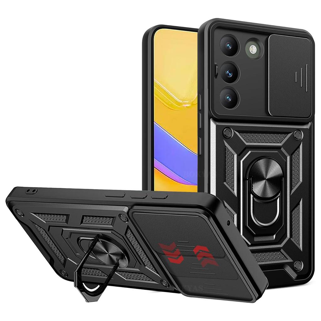 Armor Case For VIVO V40 SE V30 Lite 5G V30 Pro V30E V29 V29E Cover Lens Protection With Ring Magnetic Holder Coque Fundas