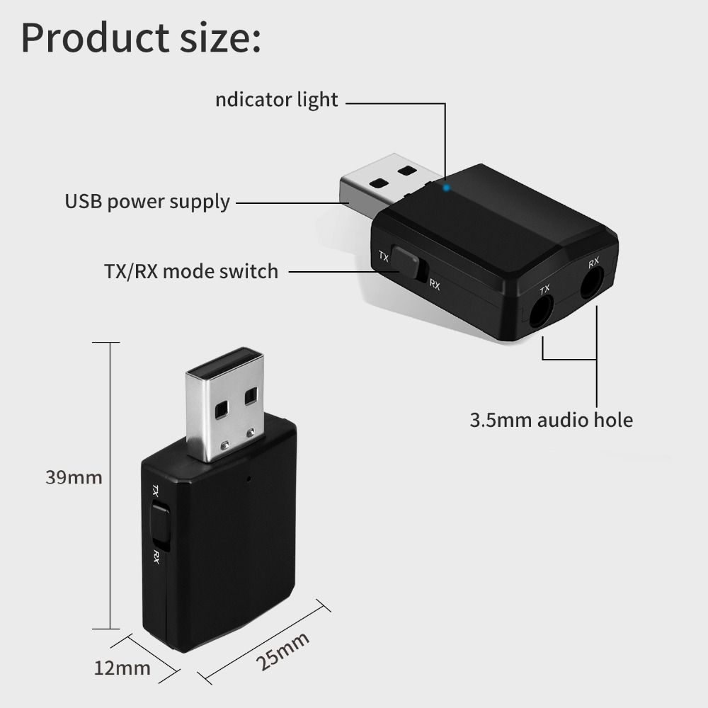 Dongle Digital Devices 3 в 1 Bluetooth 5.0 адаптер USB передатчик музыкальный аудио приемник звуковая карта
