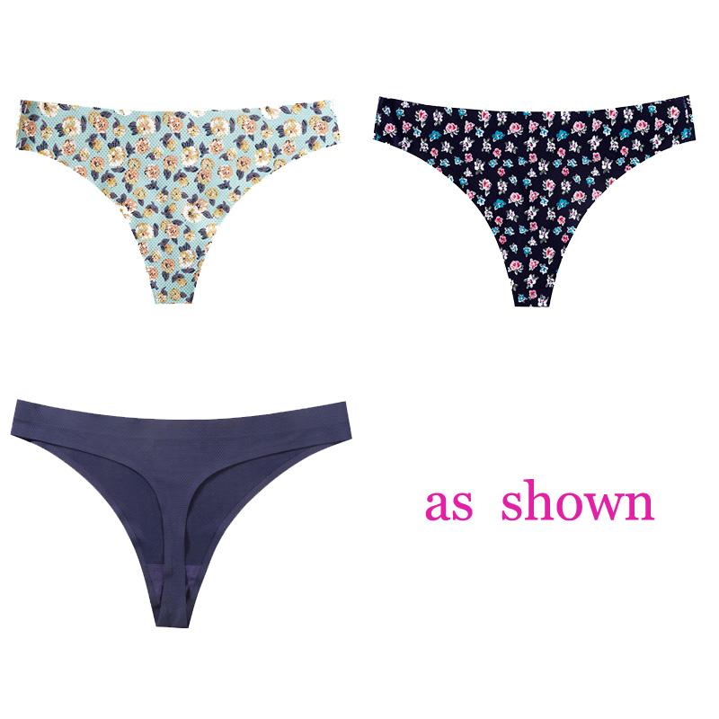 CINOON 3 шт./лот, женское сексуальное нижнее белье с цветами, соблазнительные трусики с низкой талией, стринги, дышащее нижнее белье без следов, стринги, нижнее белье