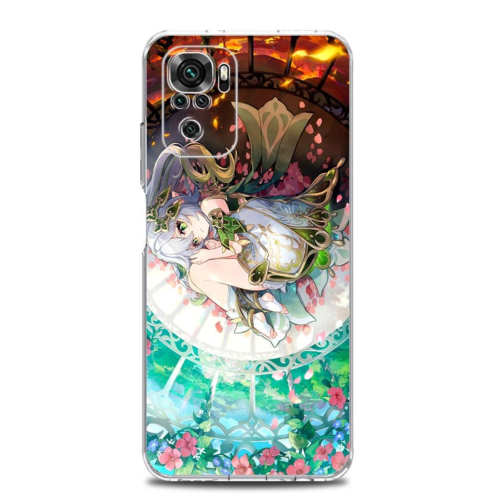 Чехол для телефона Genshin Impact с пейзажем для Xiaomi Redmi Note 13 12 5G 9S 9 8 10 11 Pro Plus 4G 9T 13C 12C10C 9C 9A 7, прозрачный чехол