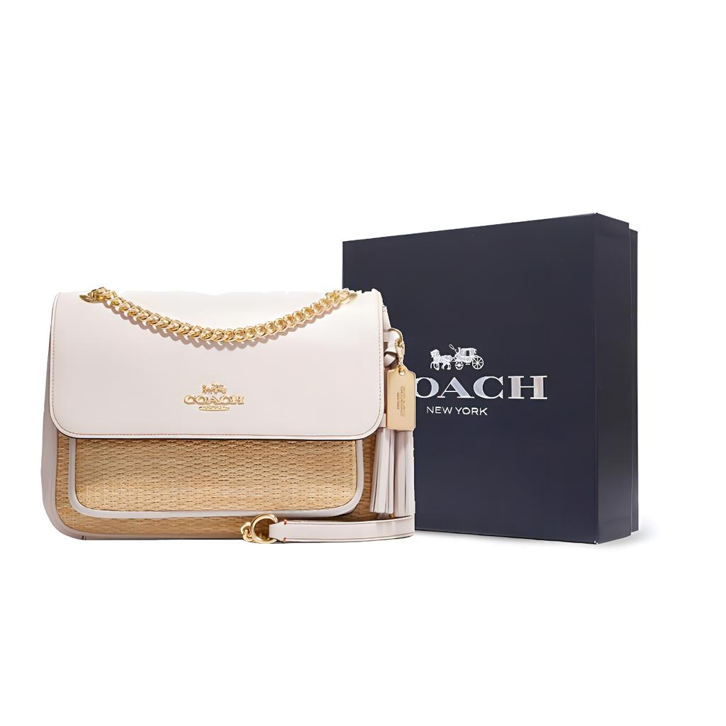New COACH Klare Fabric With Leather Crossbody Bag, Shoulder Bag Women's Ecru CH209-IMCAH