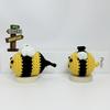 Kawaii Crochet Little Desk Ornament Home Room Decoration Handmade Woven Positive Bee Birthday Gifts for Children Kindergarten