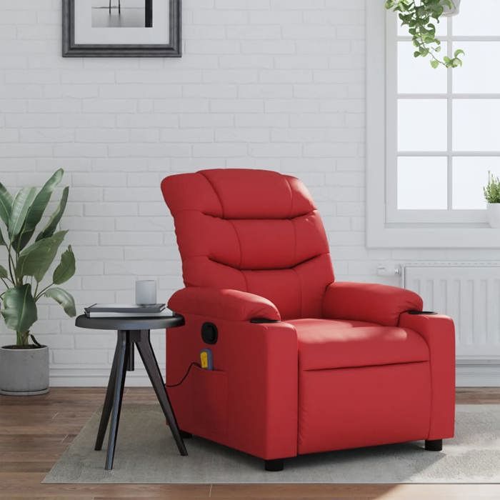 VidaXL Fauteuil de Massage Inclinable, Chaise avec Repose-pieds, Siège avec Dossier et Accoudoirs Salle de Séjour, Moderne, 374145