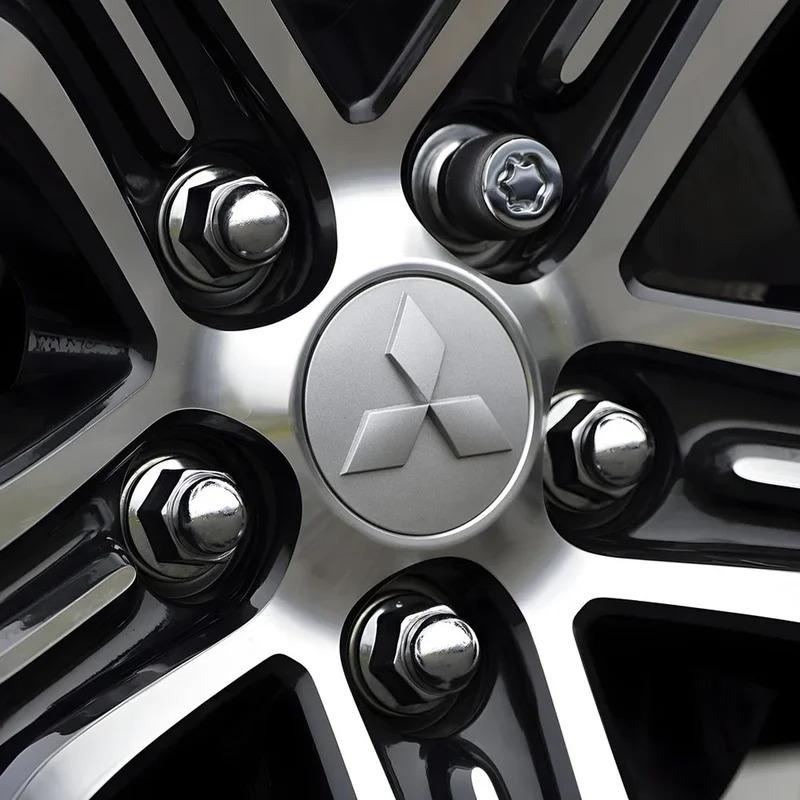 4pcs 60mm Car Hub Cap Wheel Center Emblem Cap For Mitsubishi Asx Outlander Lancer 10 3 L200 Xpander Pajero 4 Montero V73 Triton